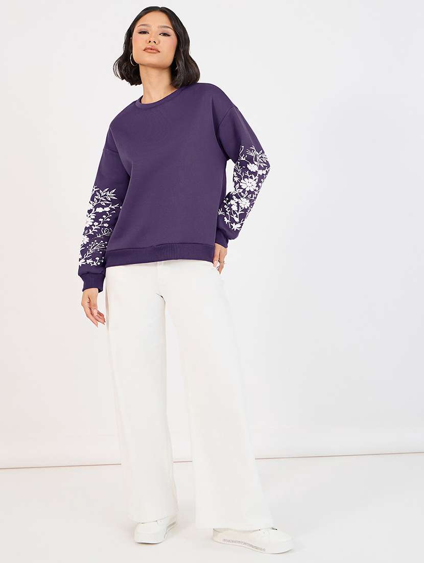 women printed hooded oversized sweatshirt - 21662652 -  Standard Image - 2