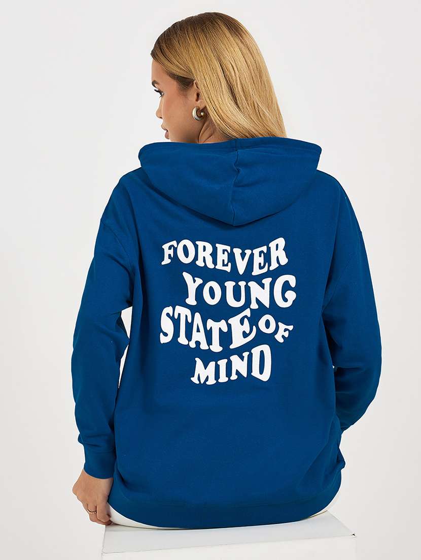 women printed hooded oversized sweatshirt - 21662662 -  Standard Image - 2