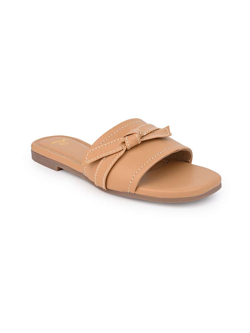 women beige slip on sandal - 21662663 -  Standard Image - 2