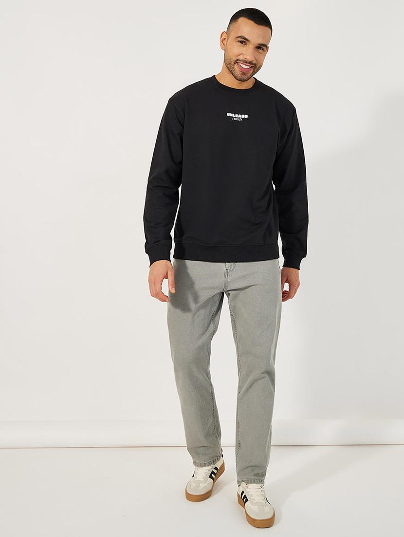 men chest print long sleeve sweatshirt - 21662676 - Standard Image - 2