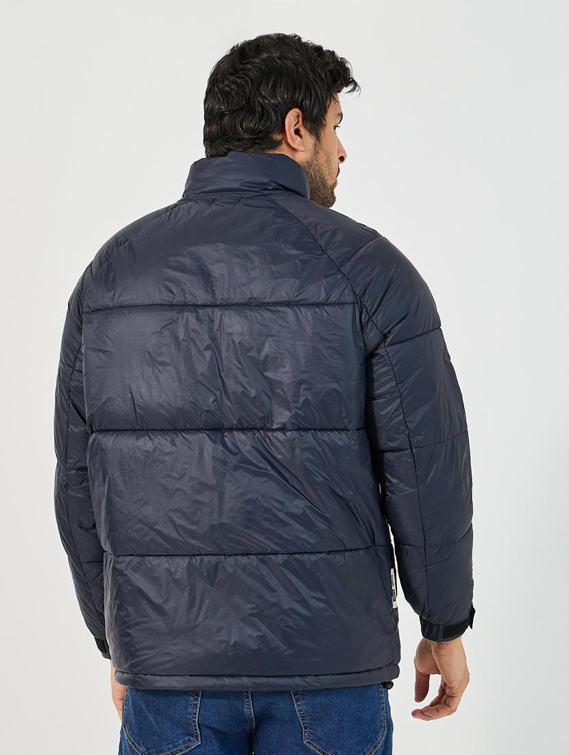 men solid long sleeve quilted jacket - 21662701 - Standard Image - 2