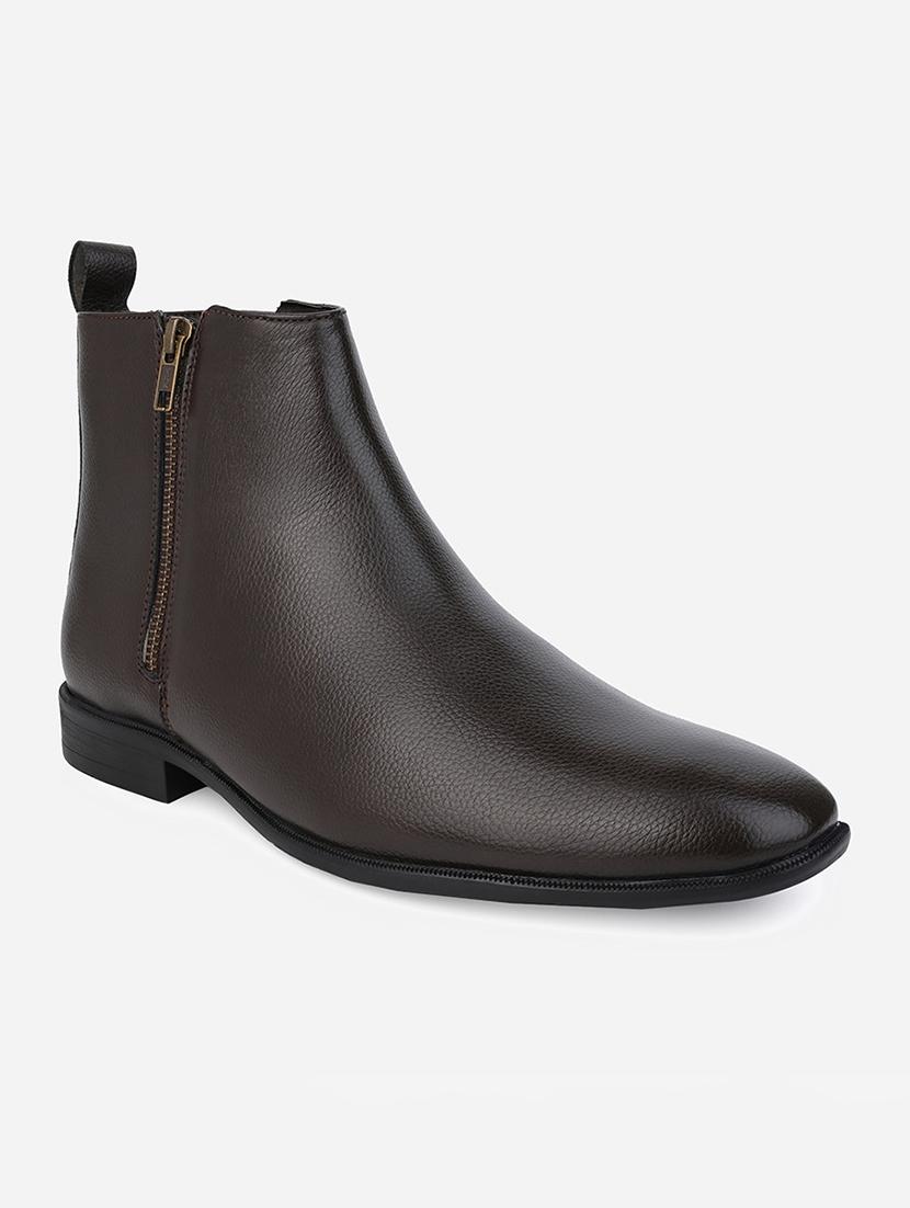 men brown slip on boots - 21662723 - Standard Image - 2