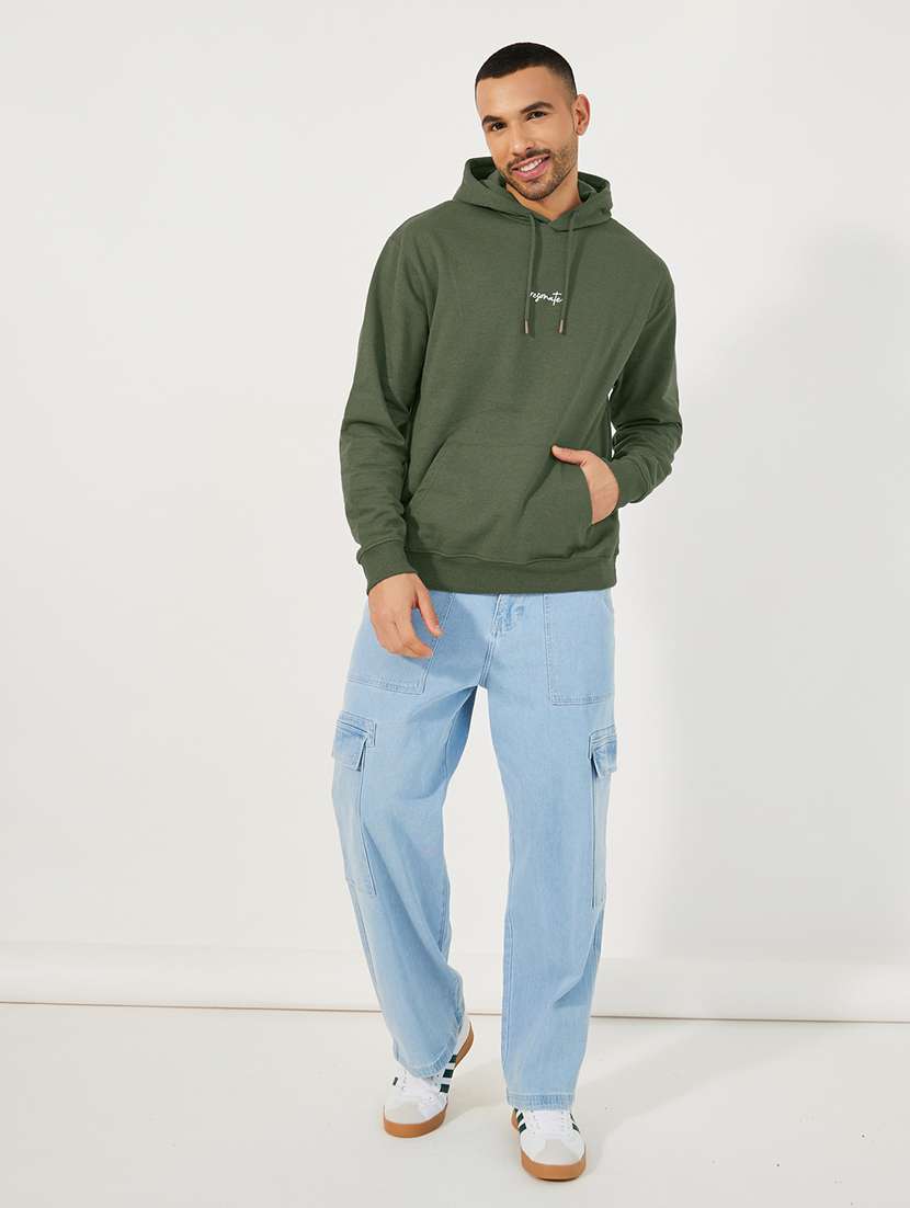 men chest print long sleeve sweatshirt - 21662743 -  Standard Image - 2