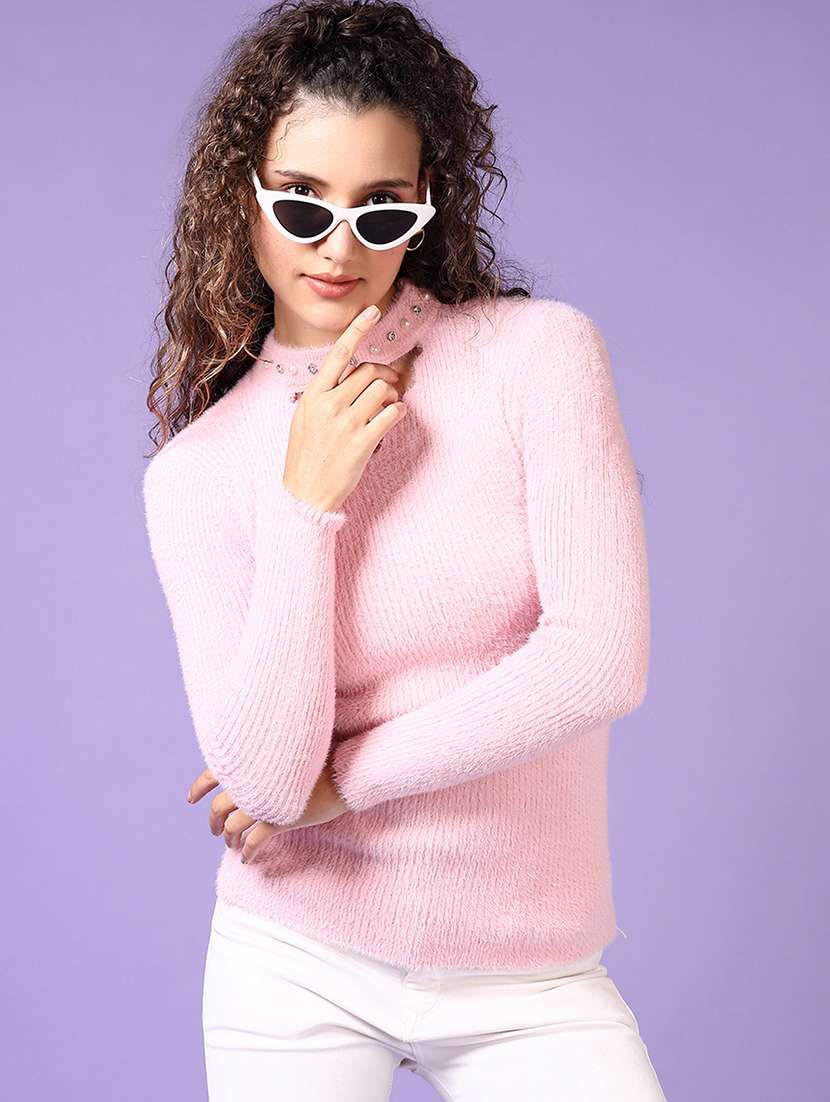 pink polyester pullover - 21662784 -  Standard Image - 2