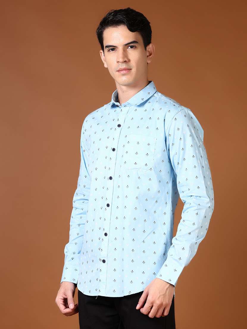 men printed collared casual shirt - 21662790 -  Standard Image - 2