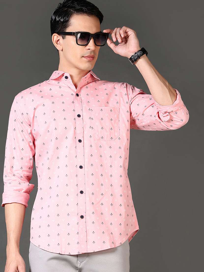 men printed long sleeves casual shirt - 21662797 -  Standard Image - 2