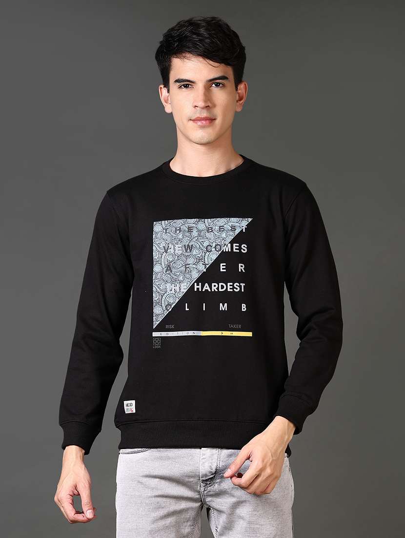 men printed long sleeves sweatshirt