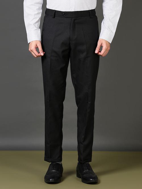 men mid rise ankle length formal trouser - 21662821 -  Standard Image - 0