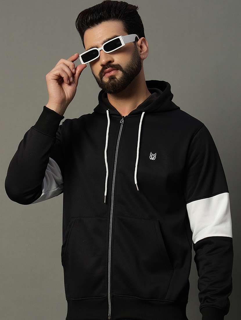 men long sleeve color block sweatshirt