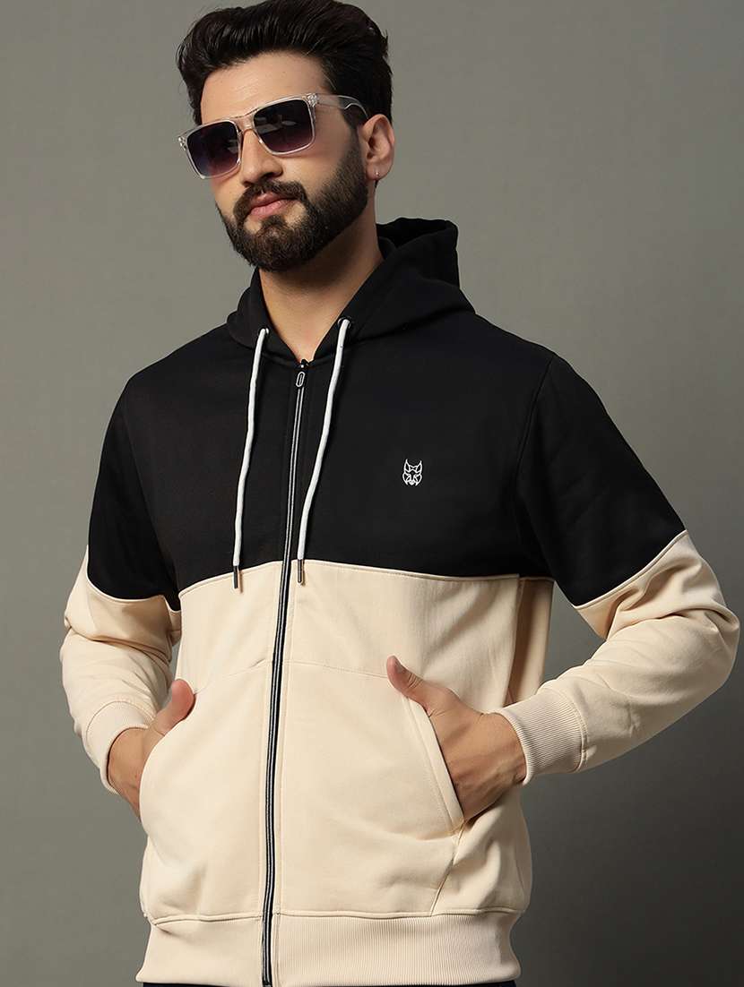 men long sleeve color block sweatshirt