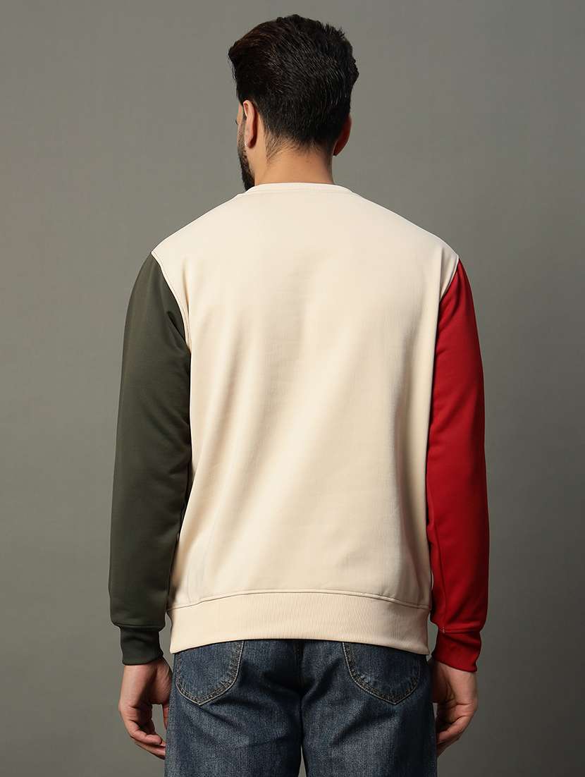 men long sleeve color block sweatshirt - 21662920 -  Standard Image - 2