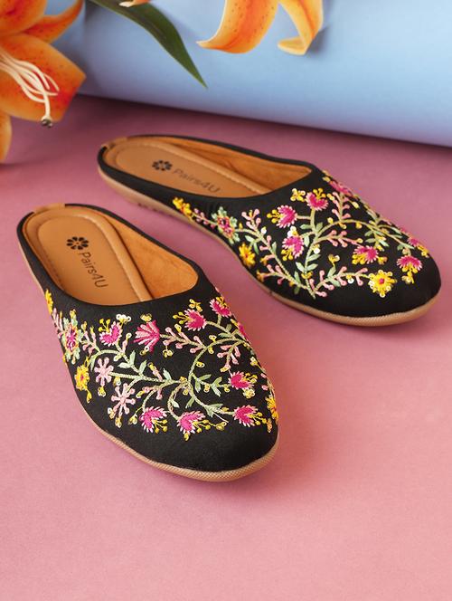 women embroidered slip on mules - 21662938 -  Standard Image - 0