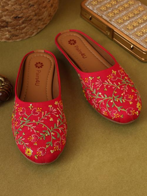 women embroidered slip on mules - 21662942 -  Standard Image - 0