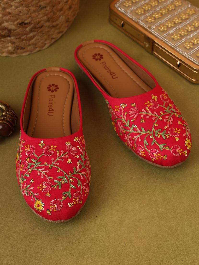 women embroidered slip on mules - 21662942 -  Zoom Image - 0