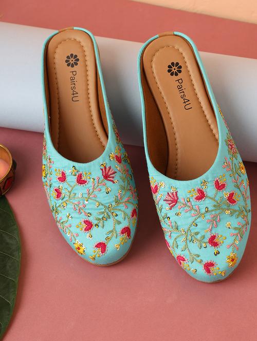 women embroidered slip on mules - 21662946 -  Standard Image - 0