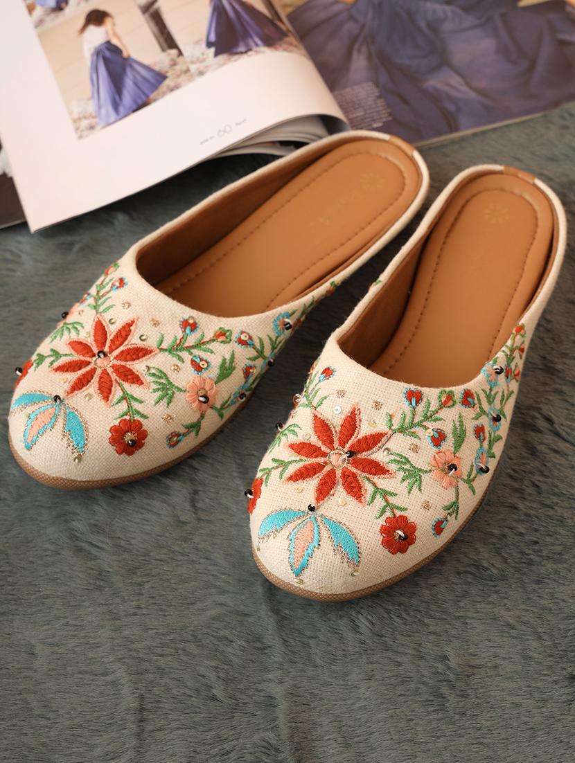 women embroidered slip on mules - 21662948 - Zoom Image - 0