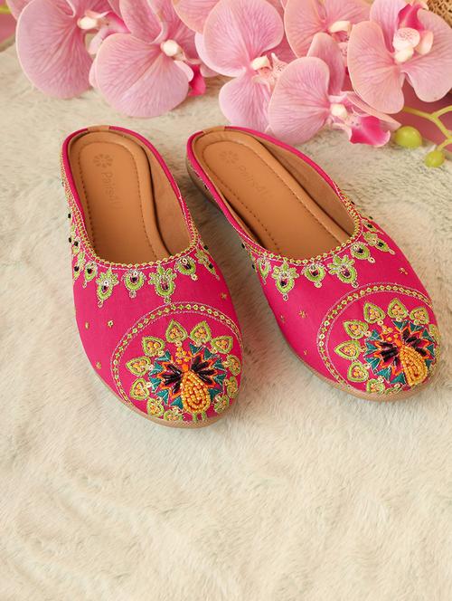 women embroidered slip on mules - 21662954 - Standard Image - 0