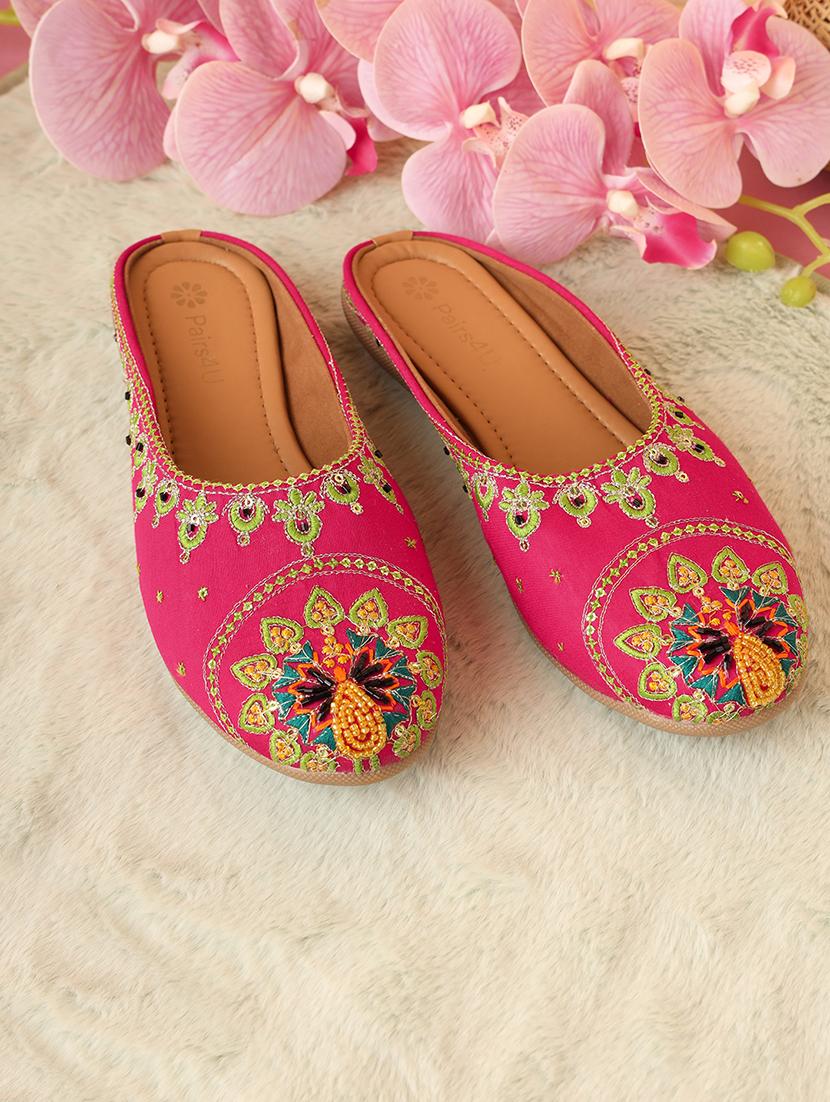women embroidered slip on mules - 21662954 - Zoom Image - 0