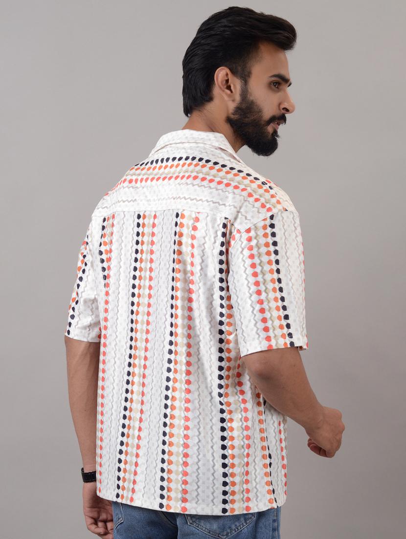 men printed short sleeve casual shirt - 21662976 - Standard Image - 2