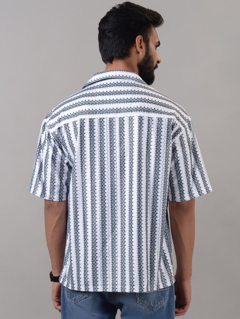 men printed short sleeve casual shirt - 21662978 - Standard Image - 2