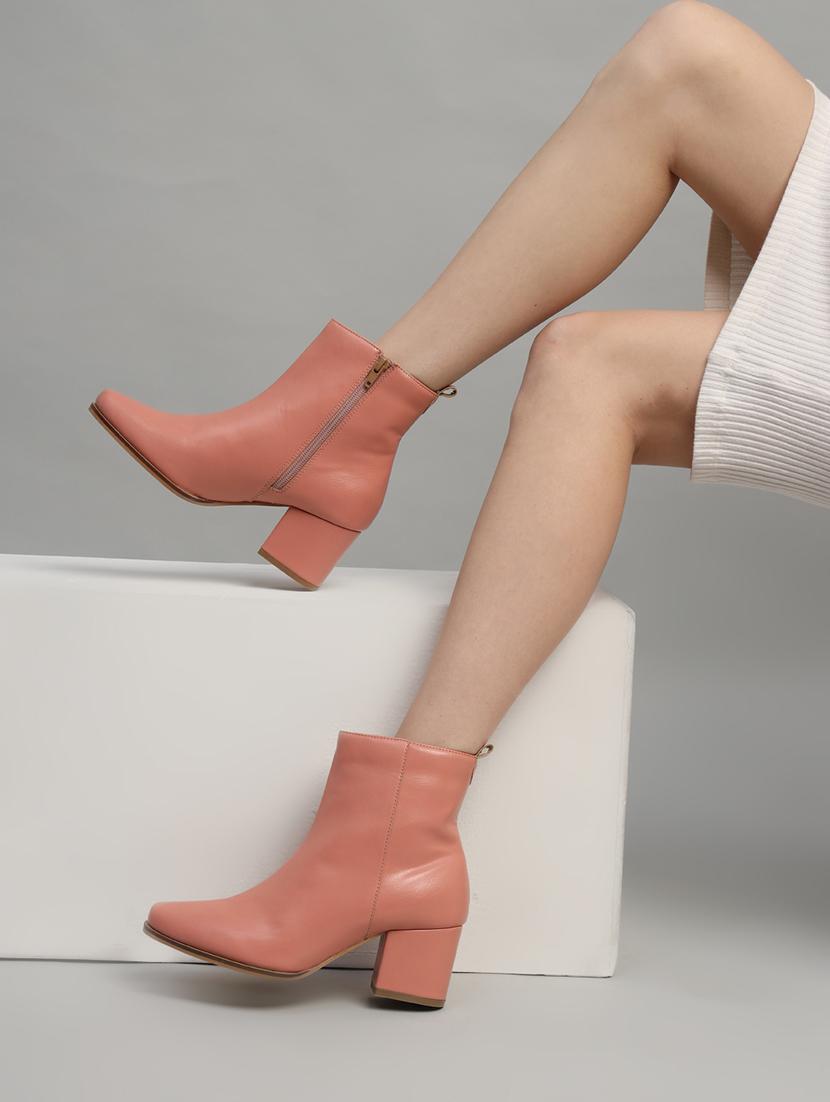 pink pu high-end-fashion stylish ankle boots - 21663411 - Zoom Image - 0