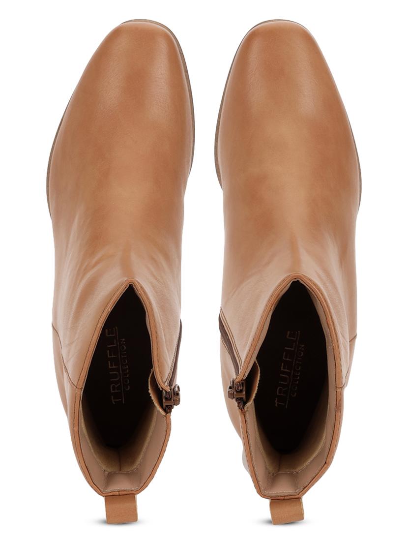 tan pu high-end-fashion stylish ankle boots - 21663412 - Standard Image - 2