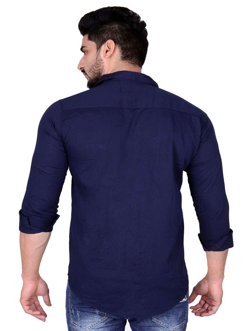 men solid long sleeve casual shirt - 21663645 -  Standard Image - 2