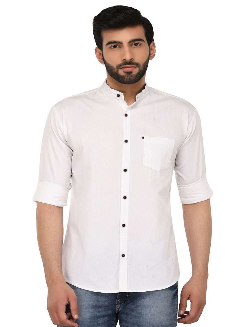 men solid long sleeve casual shirt - 21663677 - Zoom Image - 0