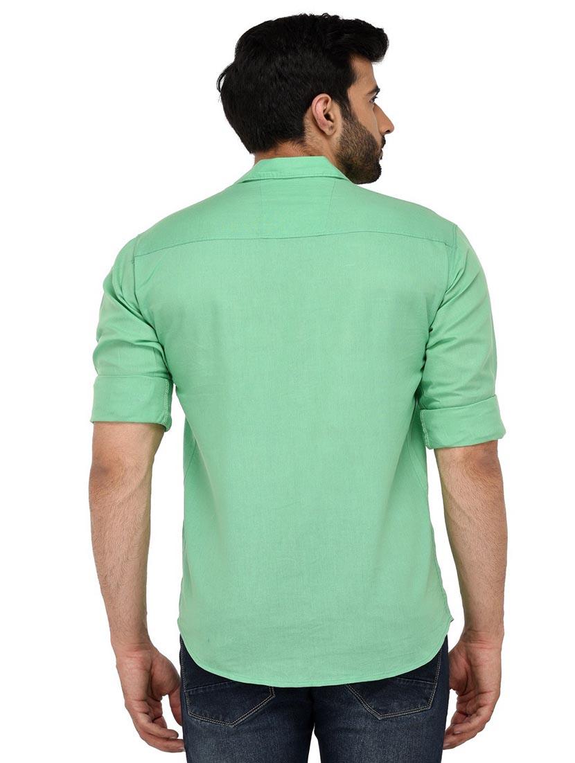 men solid long sleeve casual shirt - 21663686 - Standard Image - 2