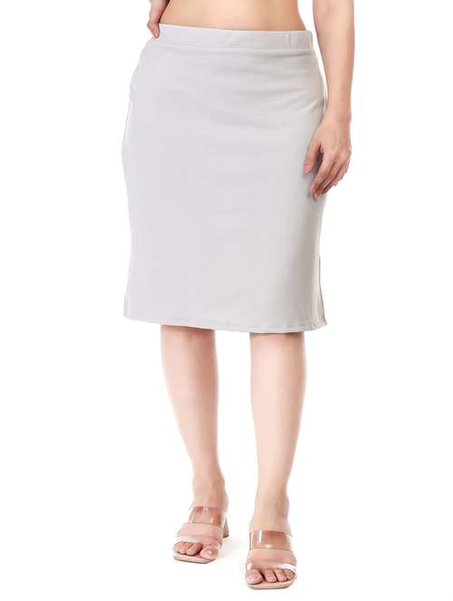 women white solid pencil skirt - 21663703 - Standard Image - 0