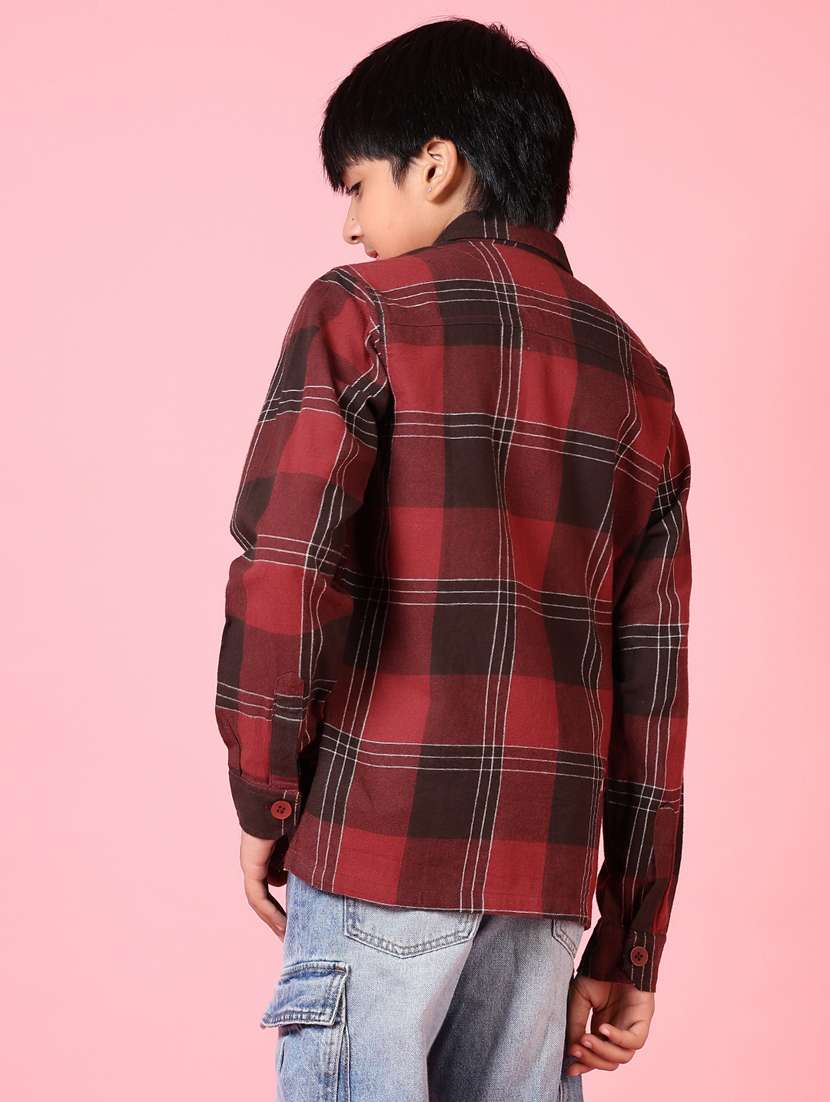 boys long sleeves checkered shirt - 21663713 -  Standard Image - 2