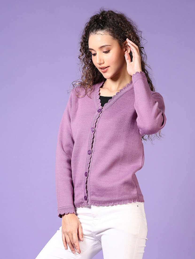 women self designed long sleeve cardigan - 21663756 -  Standard Image - 2