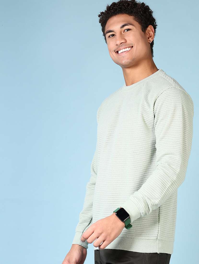 men long sleeves self design pullover - 21663759 -  Standard Image - 2