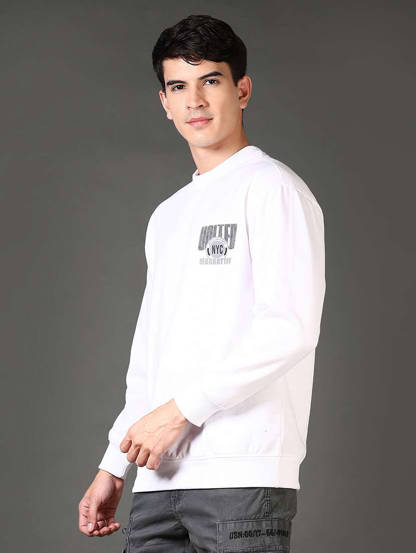 men chest print long sleeve sweatshirt - 21663765 -  Standard Image - 2