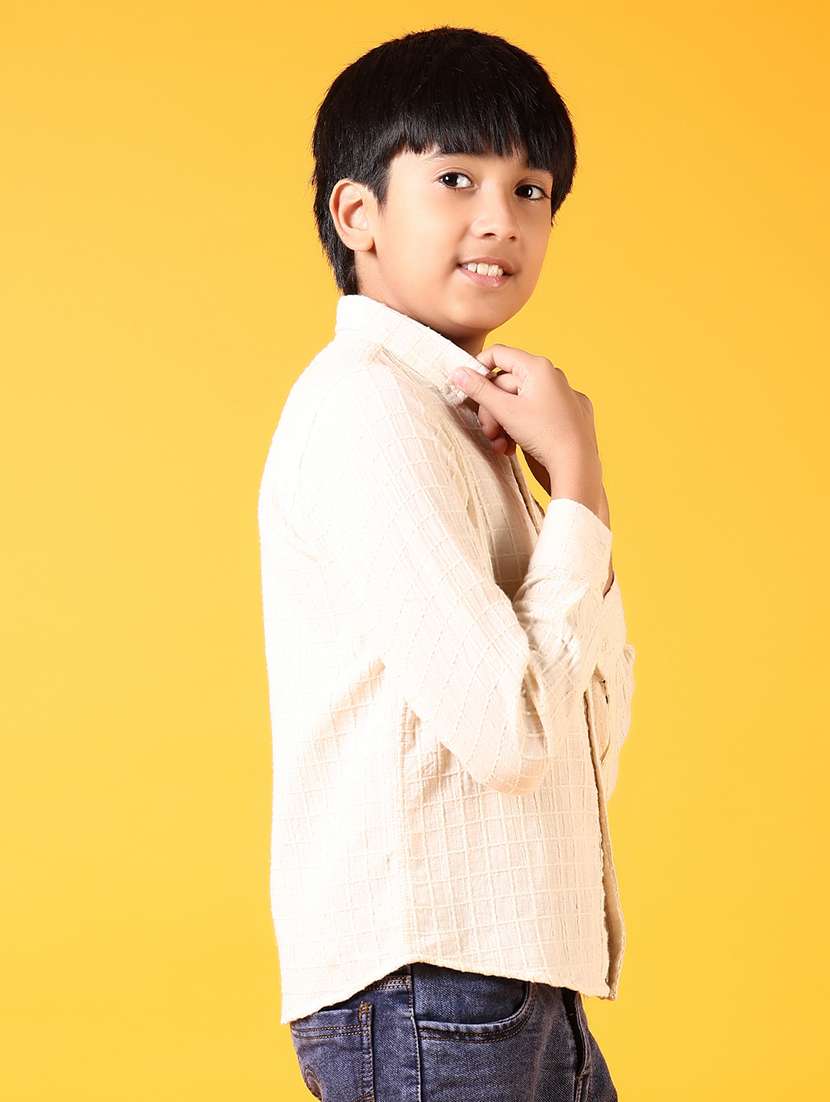 boys long sleeves self design shirt - 21663771 -  Standard Image - 2