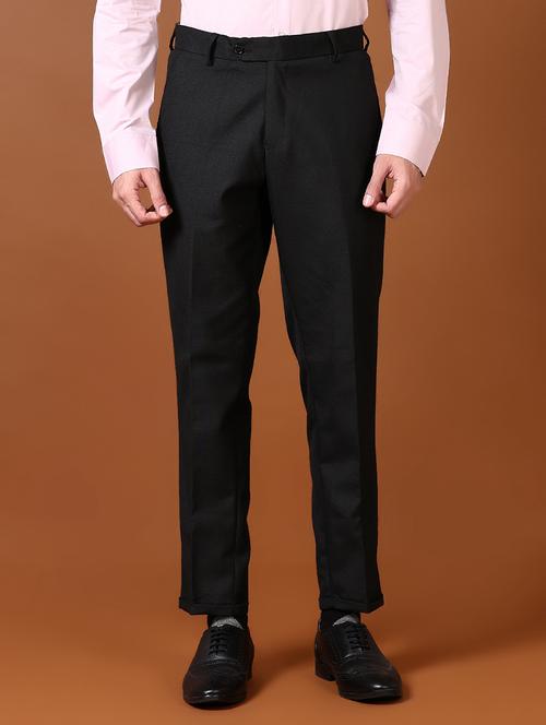 men mid rise ankle length formal trouser - 21663774 - Standard Image - 0