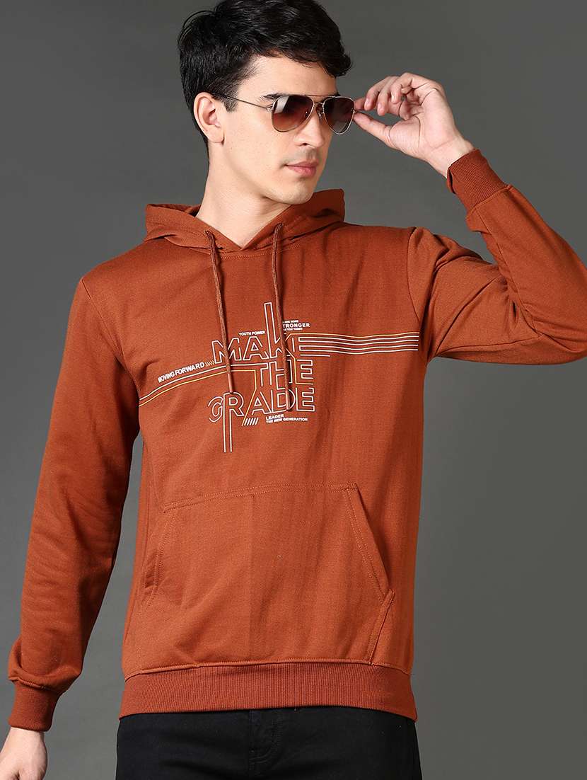 men chest print long sleeve sweatshirt
