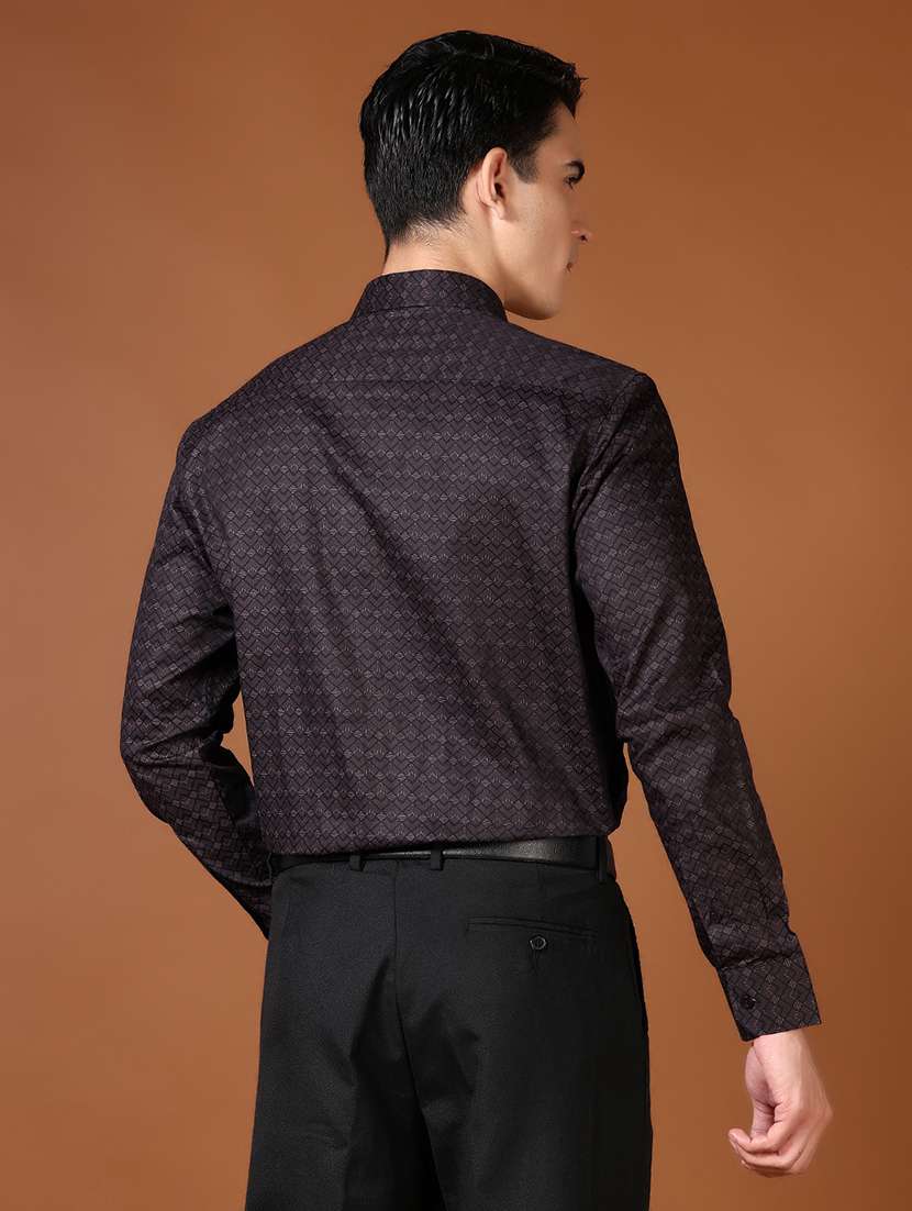 men printed long sleeve formal shirt - 21663802 -  Standard Image - 2