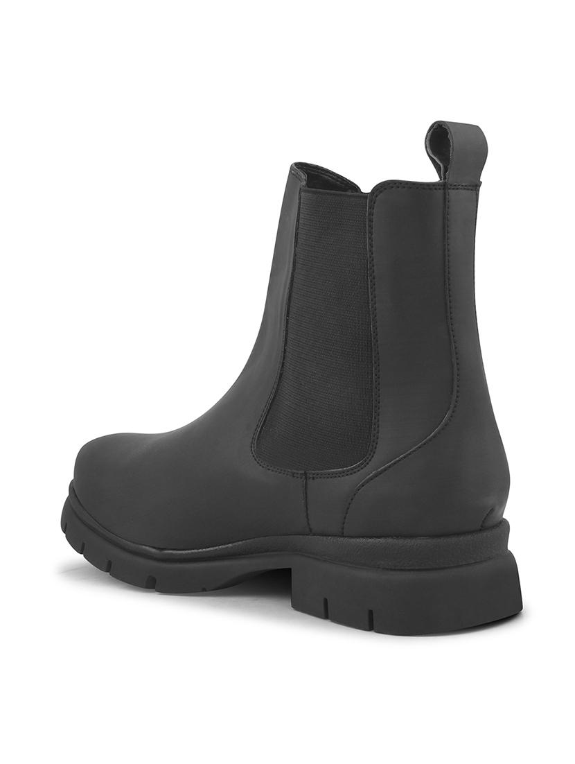 women black solid ankle boots - 21664002 - Standard Image - 7