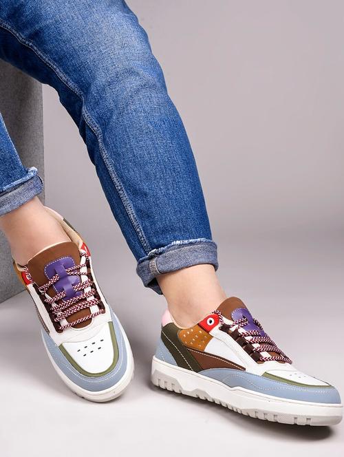 men color block lace up sneakers - 21664016 -  Standard Image - 0