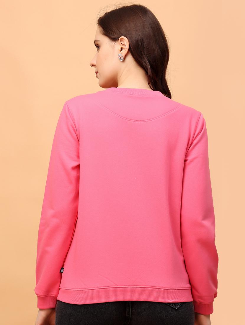 women chest print long sleeve sweatshirt - 21664116 - Standard Image - 2