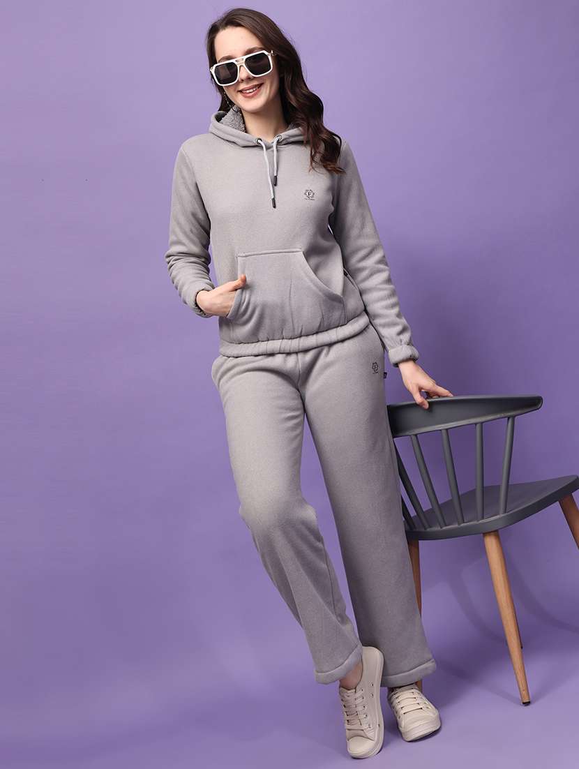 women grey solid winter wear co-ords set - 21664124 - Zoom Image - 0