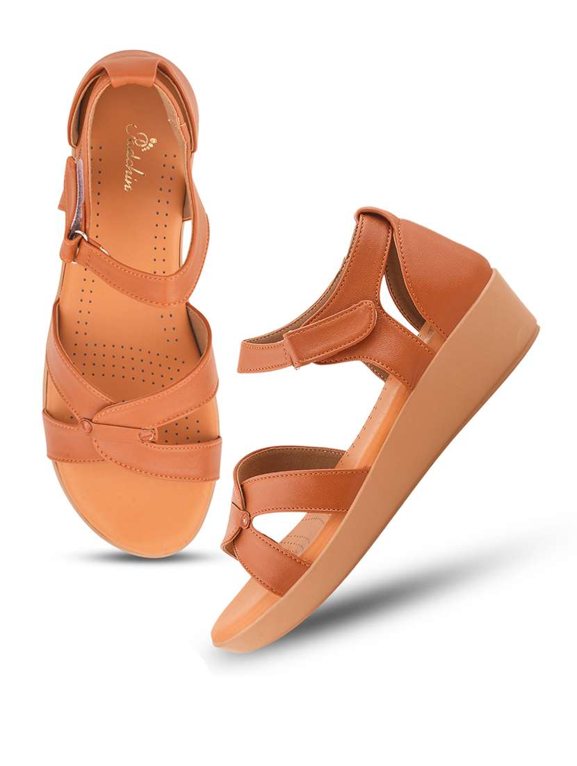 women solid ankle strap wedge - 21664351 -  Standard Image - 2