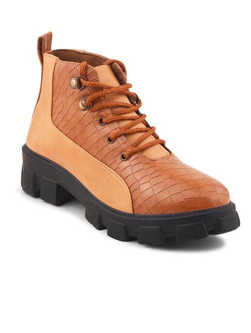 women tan lace up ankle boot - 21664355 - Standard Image - 0