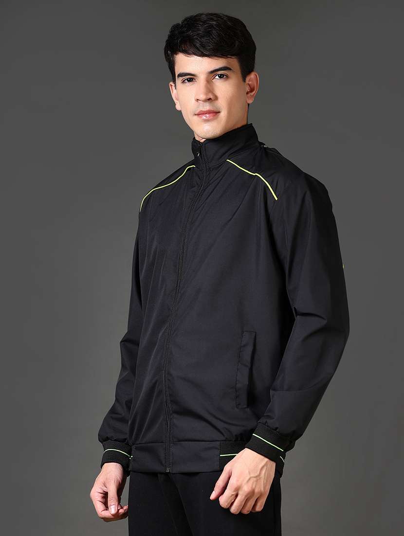 men long sleeves solid bomber jacket - 21664508 -  Standard Image - 2