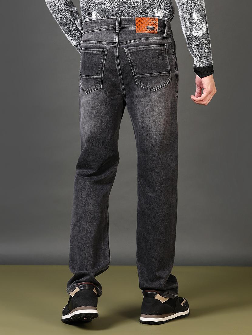 men solid mid rise full length straight fit jeans - 21664512 - Standard Image - 2