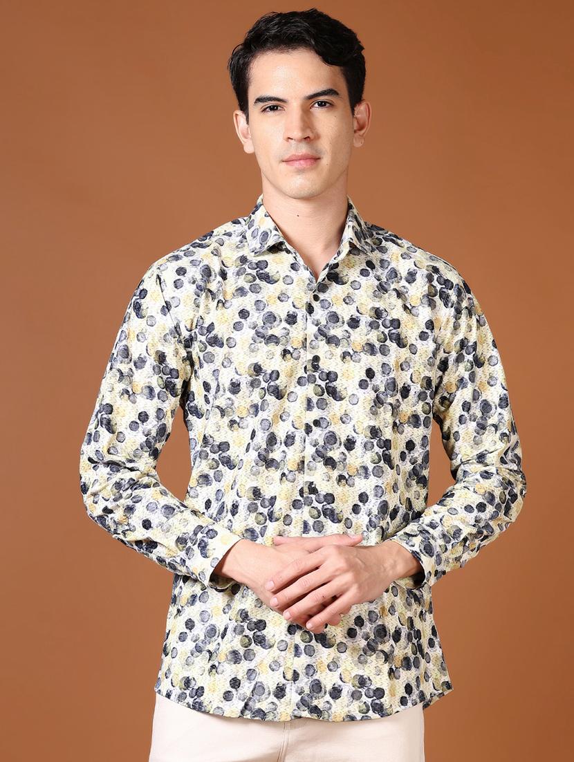 men long sleeves printed casual shirt - 21664524 - Zoom Image - 0