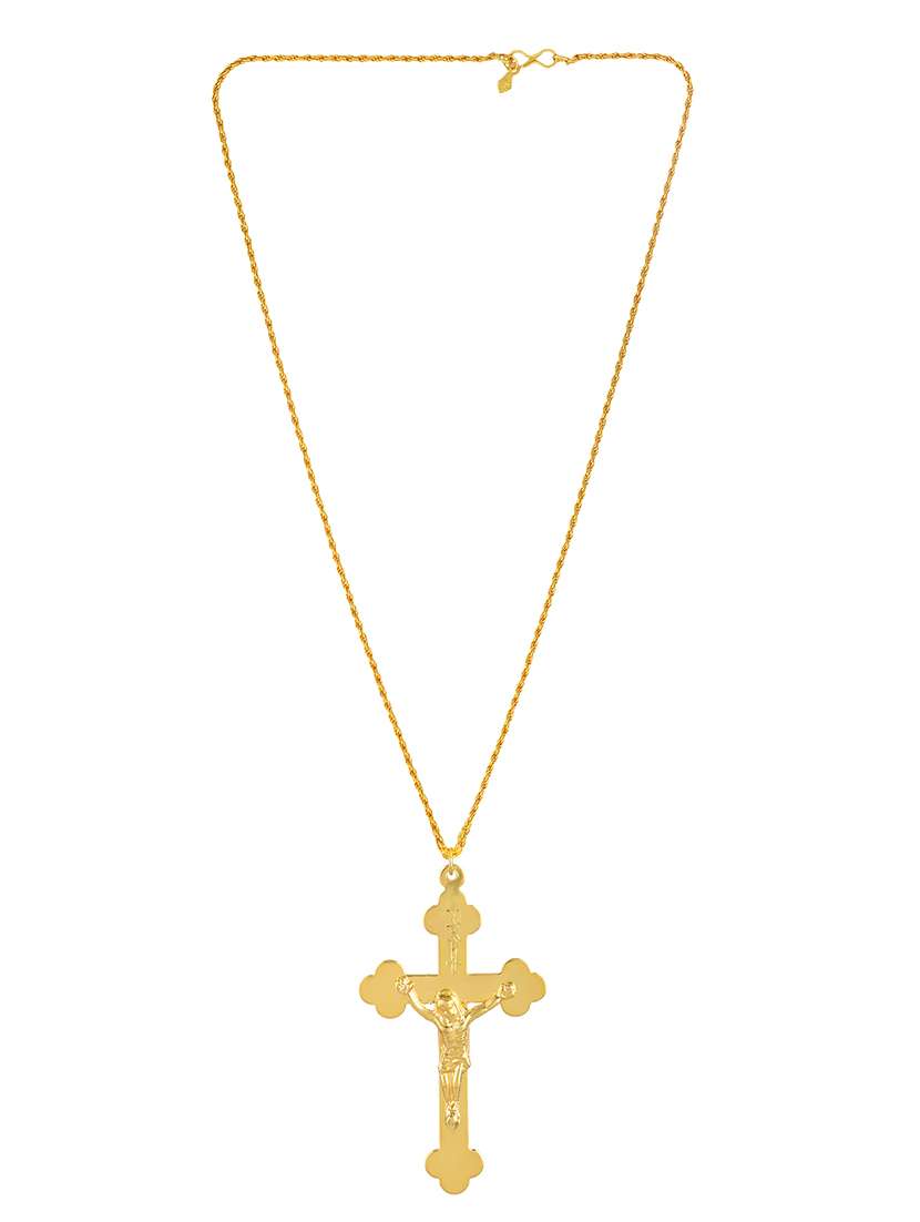 men saint praying jesus cross pendant with chain - 21664933 -  Standard Image - 2