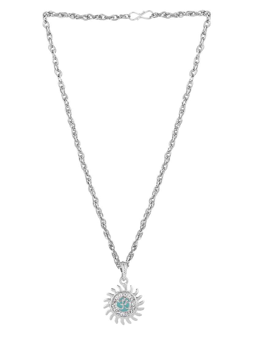 men sacred om pendant with chain - 21664939 -  Standard Image - 2