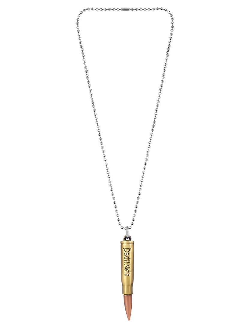 men heavy brass exact replica long real bullet shape & size chain pendant - 21664944 -  Standard Image - 2
